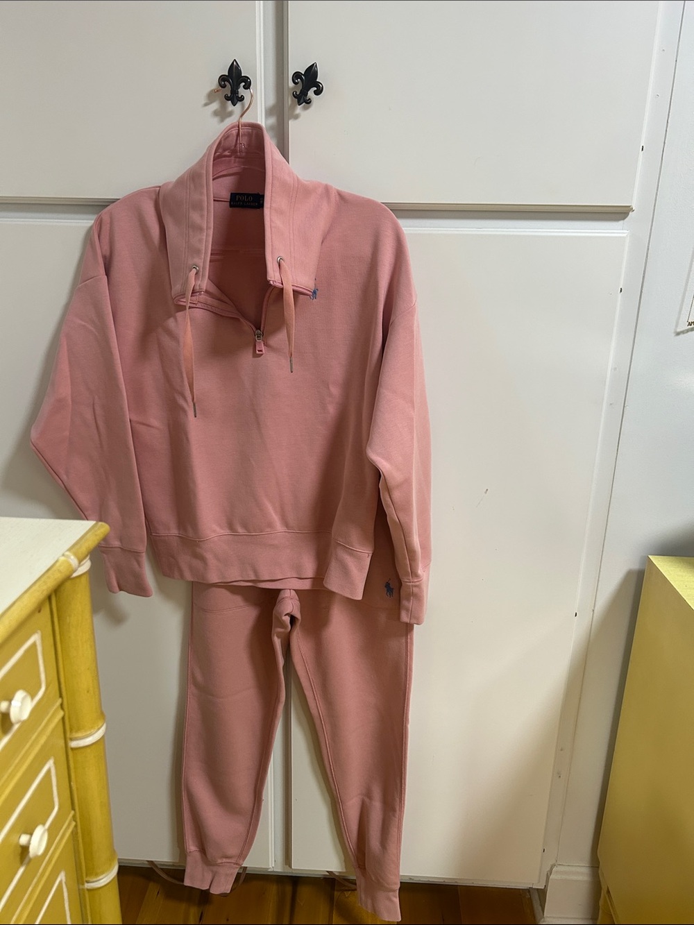 Polo by Ralph Lauren Pink Pullover Hoodie & Jogger Set XS